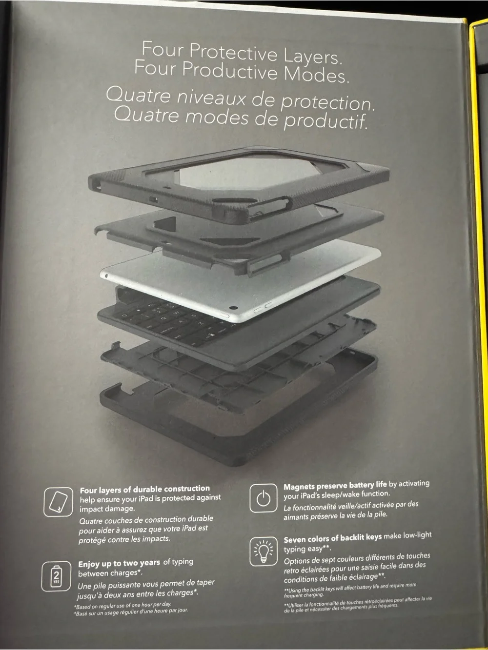 ZAGG Rugged Book Durable Wireless Keyboard & Detachable Case - Black